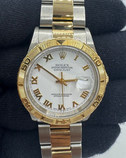 Rolex Datejust Turn-O-Graph 36MM White Dial Two-Tone Oyster Bracelet (16263)