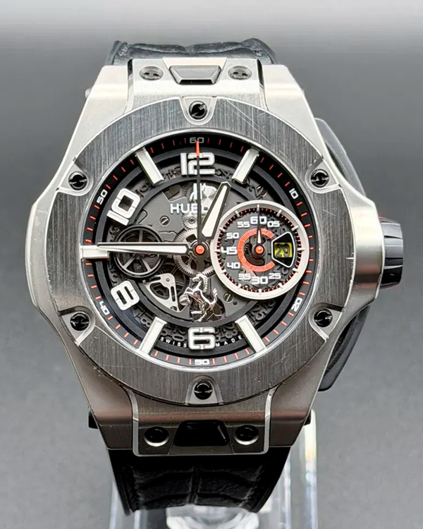 2018 Hublot Big Bang Ferrari L.E. 45MM Skeleton Dial Leather Strap (402.NX.0123.WR)