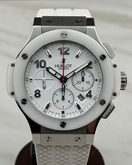 2016 Hublot Big Bang Chronograph 44MM White Dial Rubber Strap (301.SE.230.RW)