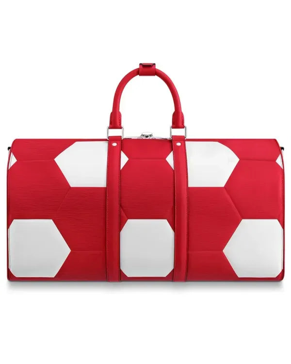 Louis Vuitton Keepall Bandoulière 50 Large Epi Leather Silver-Tone Hardware Epi Leather Strap (M52121)