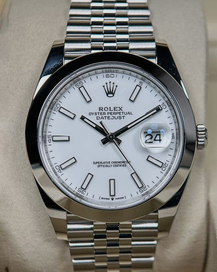 No Reserve - New 2026 Rolex Datejust 41MM White Dial Jubilee Bracelet (126300)
