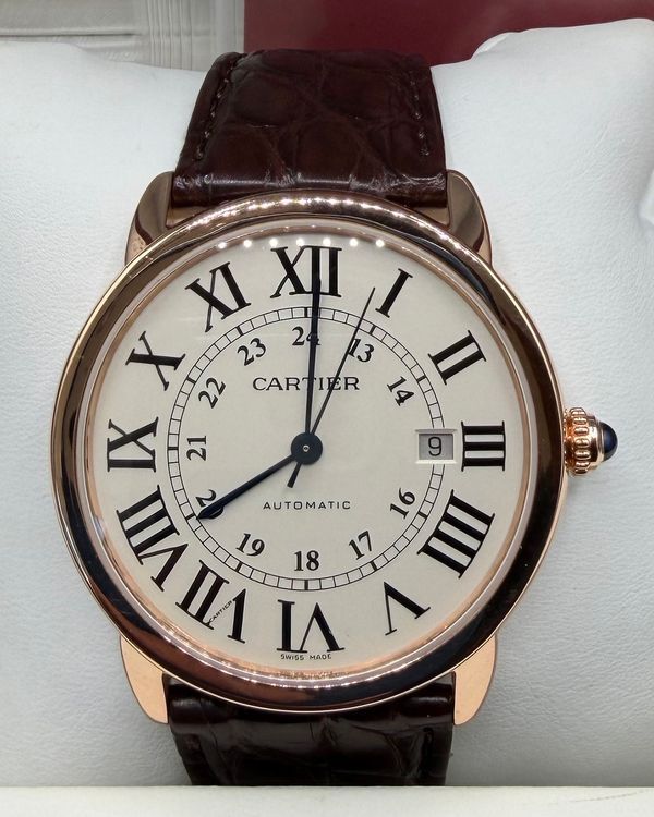 2018 Cartier Ronde De Cartier 42MM Silver Dial Leather Strap (W6701009)