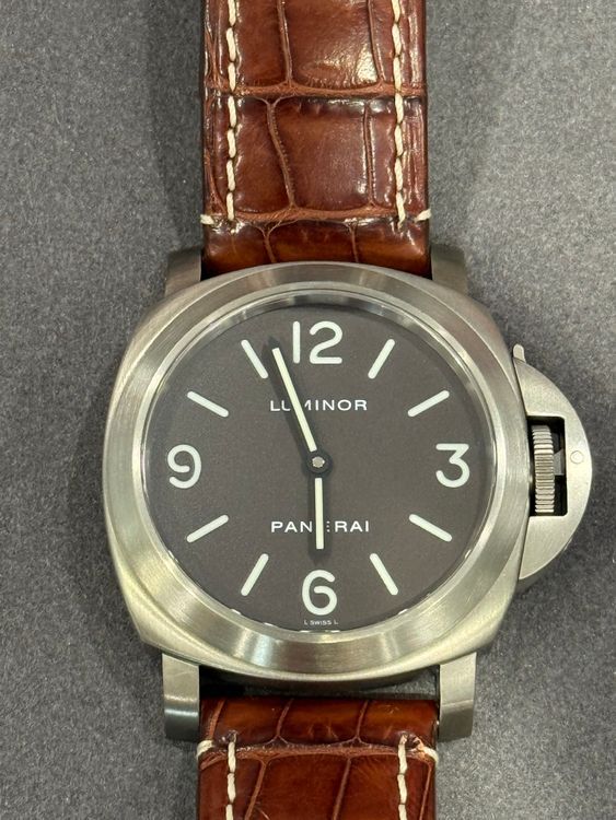 2004 Panerai Luminor 44MM Grey "Tobacco" Dial Leather Strap (PAM00116)
