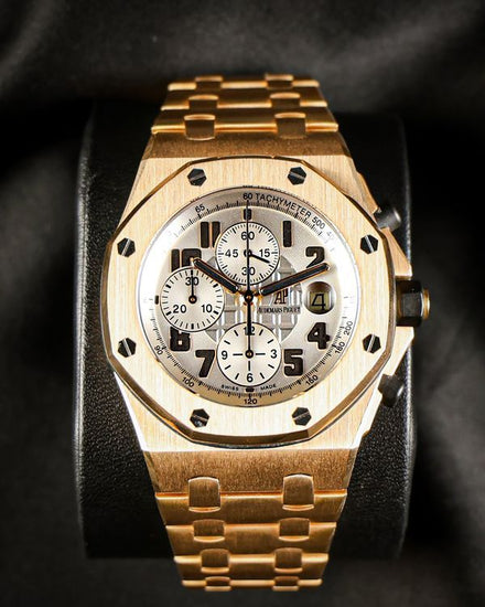 2014 Audemars Piguet Royal Oak Offshore Safari 42MM White Dial Rose Gold Bracelet (26170OR.OO.1000OR.01)