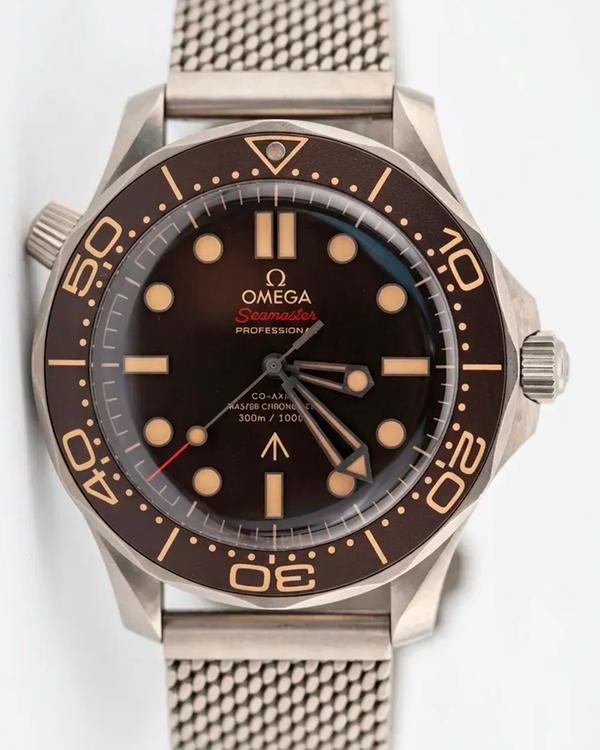 2022 Omega Seamaster Diver 300M 007 James Bond Edition "No Time To Die" 42MM Brown Dial Titanium Bracelet (210.90.42.20.01.001)