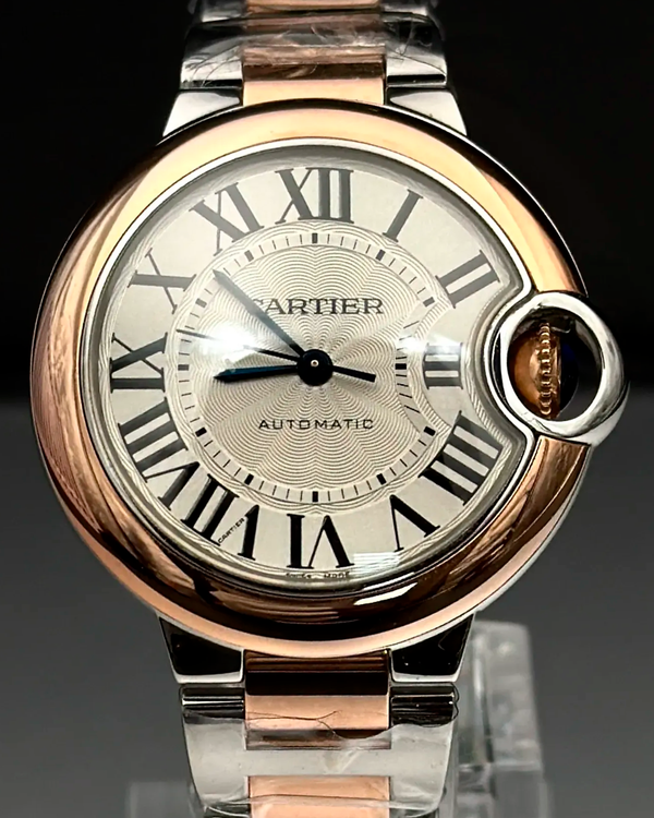2017 Cartier Ballon Bleu De Cartier 33MM Silver Dial Two-Tone Bracelet (W2BB0023)