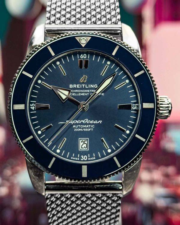 No Reserve - Breitling Superocean Heritage II 46MM Blue Dial Steel Bracelet (AB2020161C1A1)