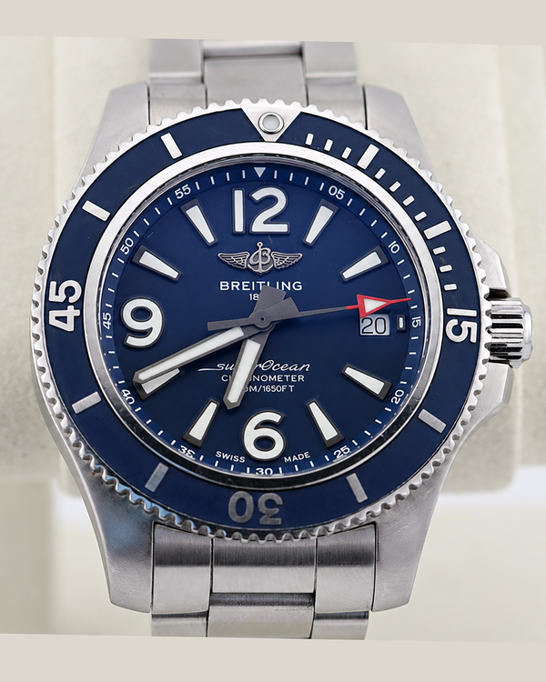 2020 Breitling Superocean 42MM Blue Dial Steel Bracelet (A17366)