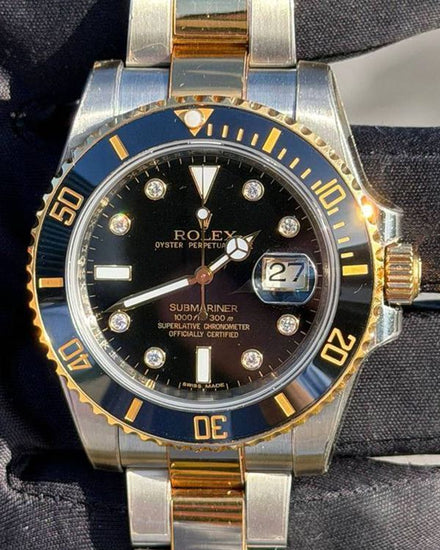 2012 Rolex Submariner Date 40MM Black Dial Two-Tone Oyster Bracelet (116613LN)
