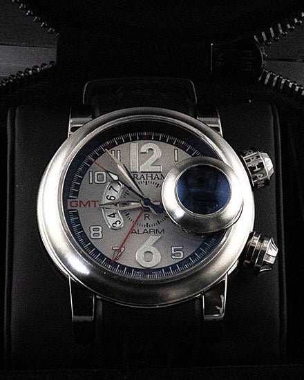 Graham Swordfish GMT 46MM Black Dial Rubber Strap (2SWASGMT)