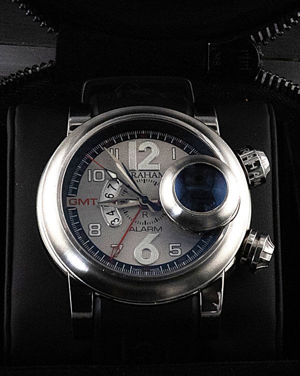 Graham Swordfish GMT 46MM Black Dial Rubber Strap (2SWASGMT)