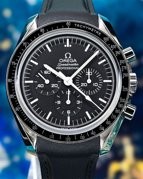 2020 Omega Speedmaster Moonwatch Professional Chronograph 42MM Black Dial Leather Strap (311.33.42.30.01.002)