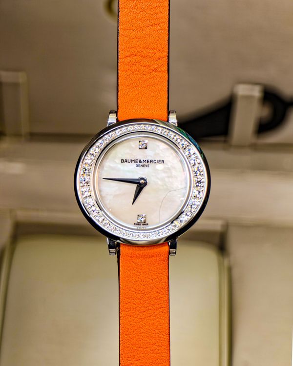 Baume & Mercier Promesse 30MM Quartz Mother Of Peal Dial Leather Strap (M0A10288)