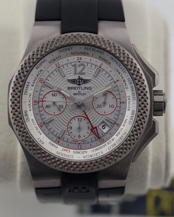 Breitling Bentley B04 Light Body GMT 45MM White Dial Rubber Strap (EB043335/G801)