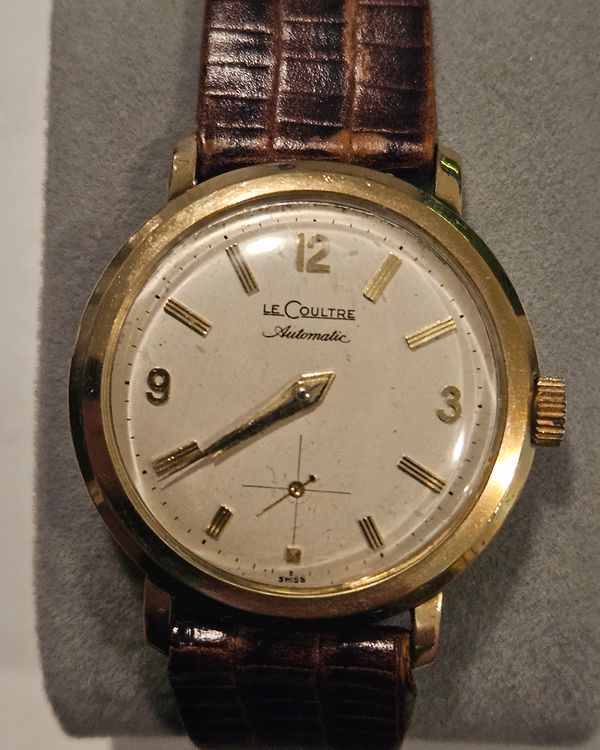 Jaeger-LeCoultre Vintage Bumper 33MM White Dial Aftermarket Leather Strap (Cal. P812)