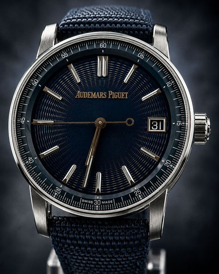 No Reserve - 2024 Audemars Piguet Code 11.59 41MM Blue Dial Textile Strap (15210ST.OO.A348KB.01)