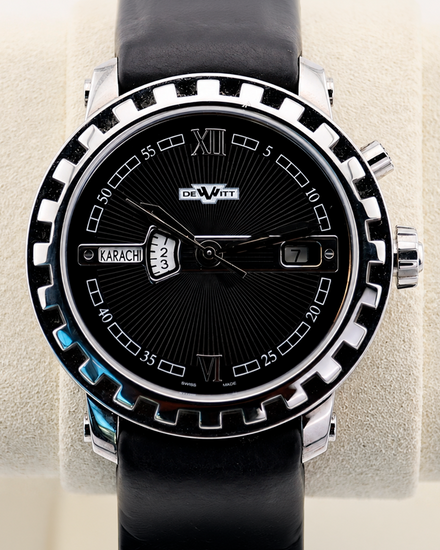 DeWitt Academia 43MM Black Dial Leather Strap (NAC.HMI.001)