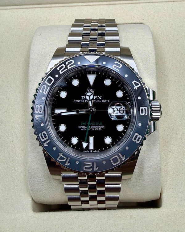 2026 Rolex GMT-Master II "Bruce Wayne" 40MM Black Dial Jubilee Bracelet (126710GRNR)