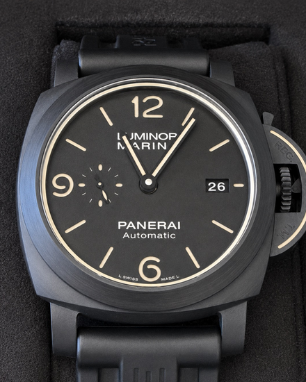 2021 Panerai Luminor Due Marina Carbotech "70th Anniversary" L.E. 44MM Black Dial Rubber Strap (PAM01118)