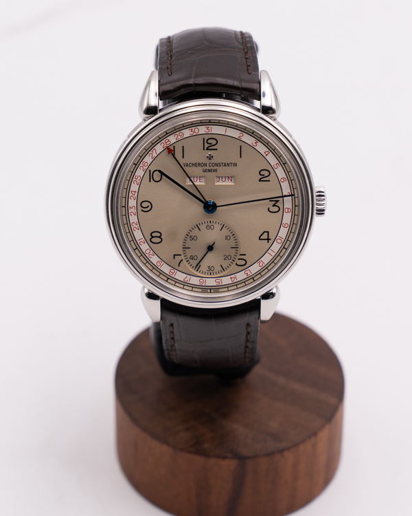 2018 Vacheron Constantin Historiques Triple Calendar 1942 40MM Silver Dial Leather Strap (3110V/000A-B425)