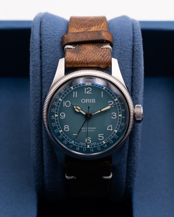 Oris X Cervo Volante 38MM Blue Dial Leather Strap (01 754 7779 4065-Set)