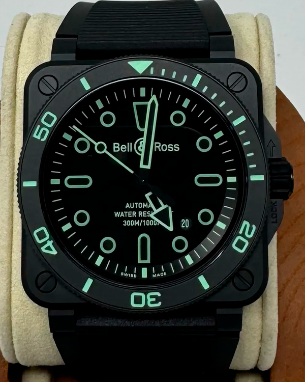 2026 Bell & Ross BR 03 Diver Lum Outline L.E. 42MM Black Dial Rubber Strap (BR03A-D-OL-CE/SRB)
