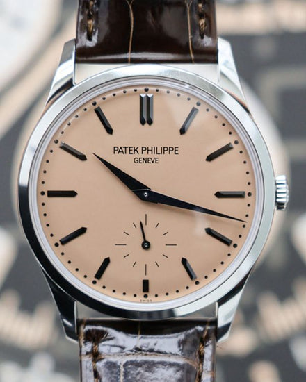 Patek Philippe Calatrava 38MM Salmon Dial Leather Strap (6196P)