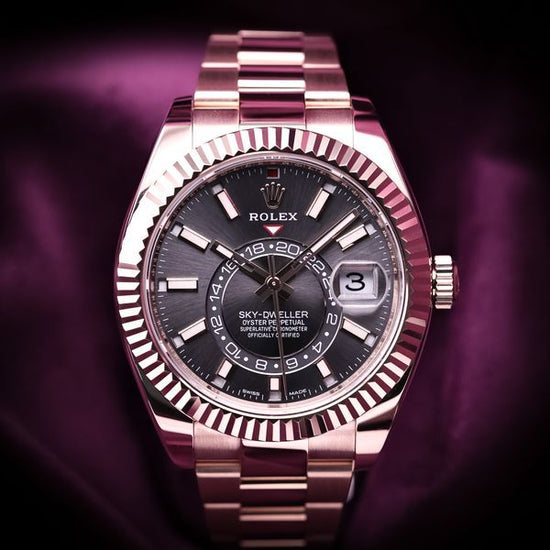 2023 Rolex Sky-Dweller 42MM Slate Dial Rose Gold Oyster Bracelet (326935)