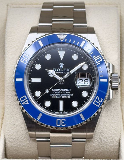2023 Rolex Submariner Date "Cookie Monster" 41MM Black Dial White Gold Oyster Bracelet (126619LB)