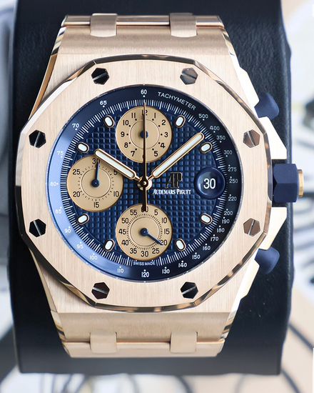 Audemars Piguet Royal Oak Offshore Chronograph 42MM Blue Dial Rose Gold Bracelet (26238OR.OO.2000OR.01)