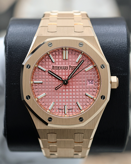 Audemars Piguet Royal Oak 34MM Pink Dial Rose Gold Bracelet (77450OR.OO.1361OR.01)
