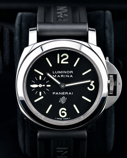 No Reserve - 2014 Panerai Luminor Marina 44MM Black Dial Rubber Strap (PAM00005)