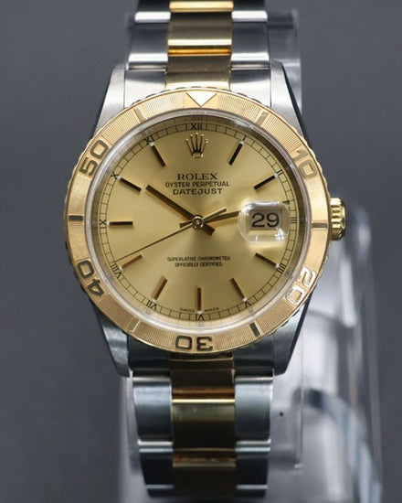 No Reserve - 2003 Rolex Datejust Turn-O-Graph "Thunderbird" 36MM Champagne Dial Two-Tone Oyster Bracelet (16263)