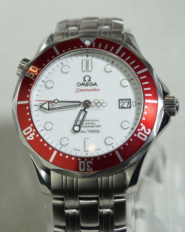 2010 Omega Seamaster Diver 300M Vancouver Olympics 41MM White Dial Steel Bracelet (212.30.41.20.04.001)
