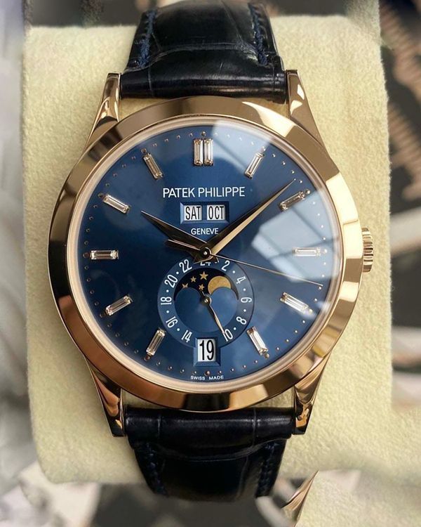 Patek Philippe Annual Calendar 38MM Blue Dial Leather Strap (5396R-015)