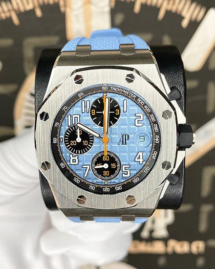 Audemars Piguet Royal Oak Offshore 42MM Blue "Tiffany" Dial Rubber Strap (26238ST.OO.A340CA.01)