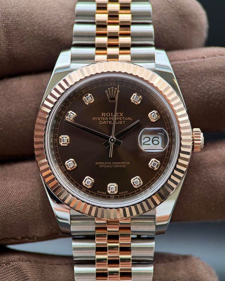 Rolex Datejust 41MM Chocolate Dial Two-Tone Jubilee Bracelet (126331)