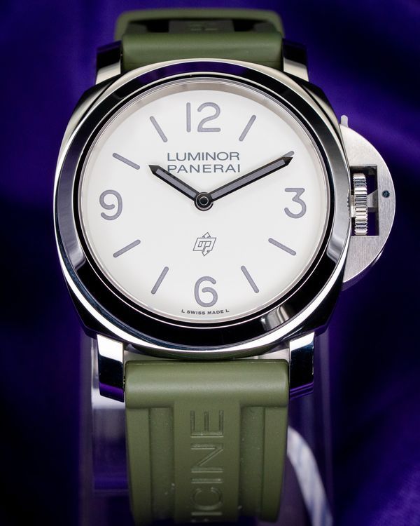 2025 Panerai Luminor Base Logo 44MM White Dial Rubber Strap (PAM01087)