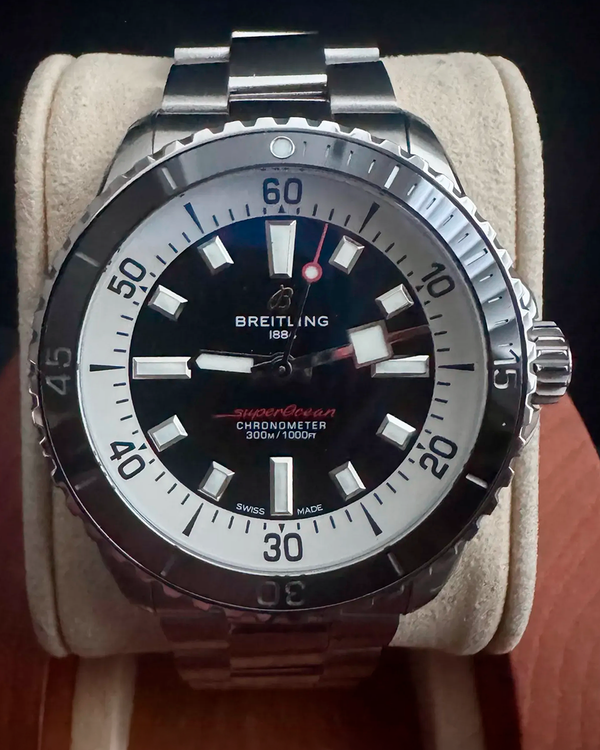 2026 Breitling Superocean 42MM Black Dial Steel Bracelet (A17375)