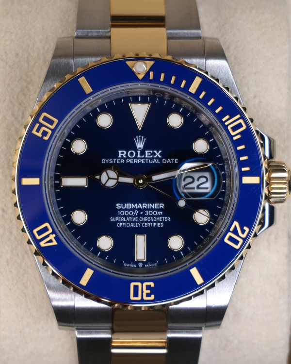 2021 Rolex Submariner Date "Bluesy" 41MM Blue Dial Two-Tone Oyster Bracelet (126613LB)