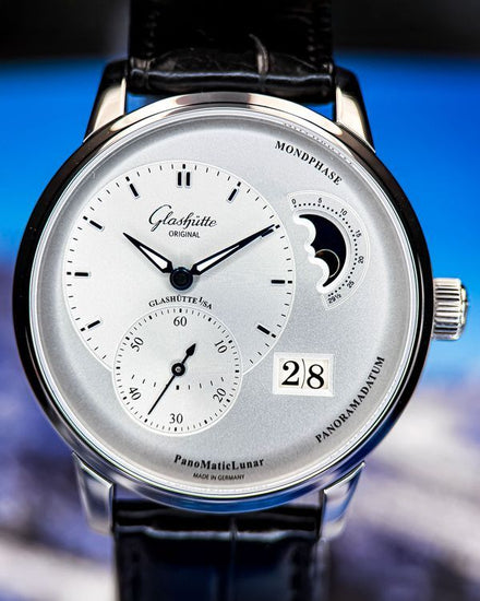 2024 Glashütte Original PanoMaticLunar 40MM Silver Dial Leather Strap (1-90-02-42-32-05)