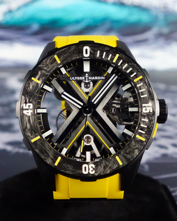 2022 Ulysse Nardin Diver X L.E. 44MM Skeleton Dial Rubber Strap (3723-170LE-2A-BLACK/3B)