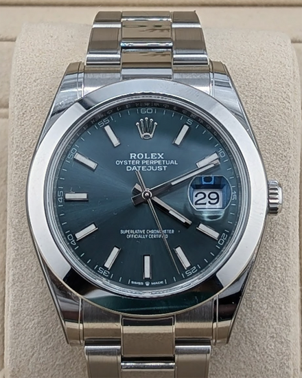 2022 Rolex Datejust 41MM Green Dial Oyster Bracelet (126300)
