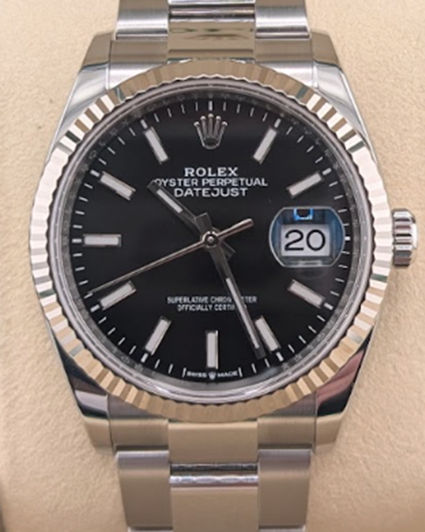 Rolex Datejust 36MM Black Dial Oyster Bracelet (126234)