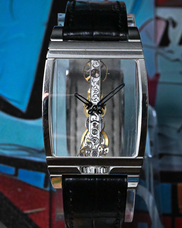 Corum Golden Bridge 32MM Skeleton Dial Leather Strap (113.550.59)