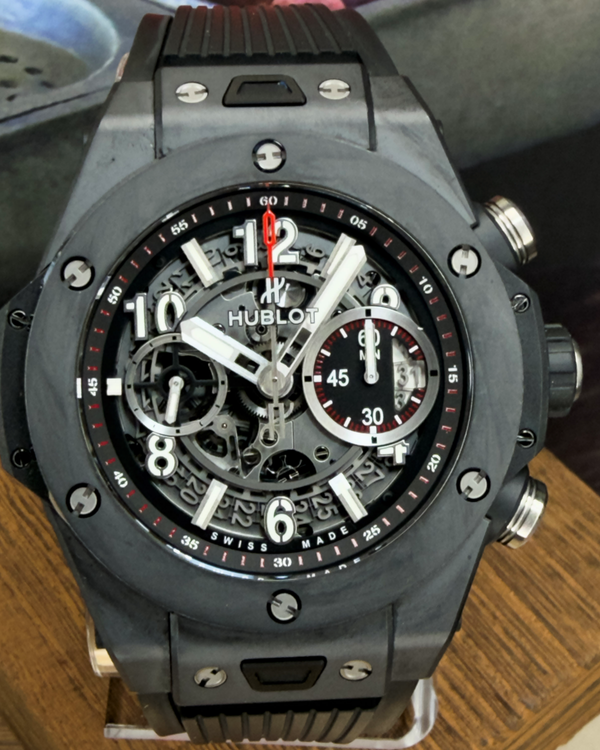 2019 Hublot Big Bang Unico "Black Magic" 45MM Skeleton Dial Rubber Strap (411.CI.1170.RX)