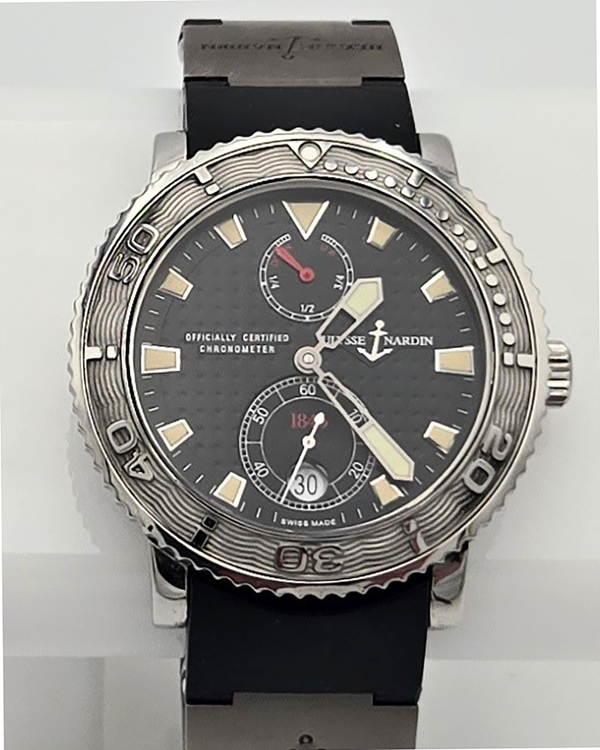 Ulysse Nardin Marine Maxi Diver 40MM Black Dial Rubber Strap (263-55)