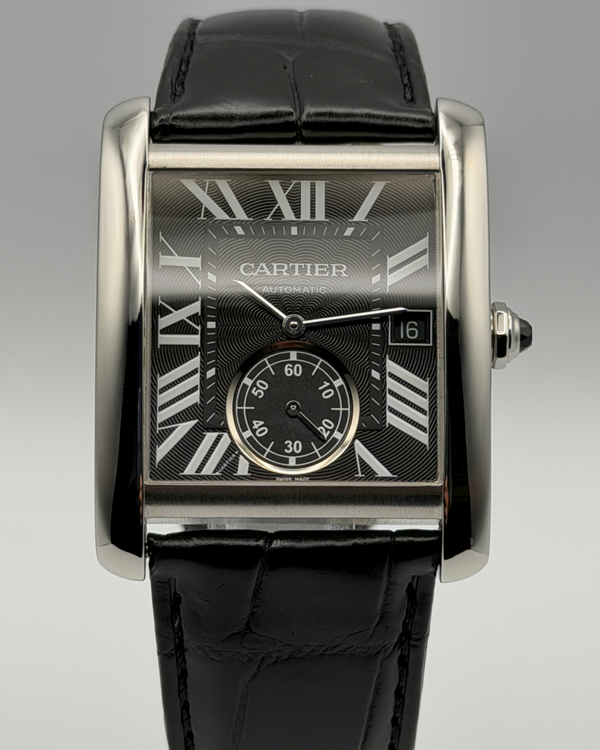 2017 Cartier Tank MC 34.3MM Black Dial Leather Strap (W5330004)