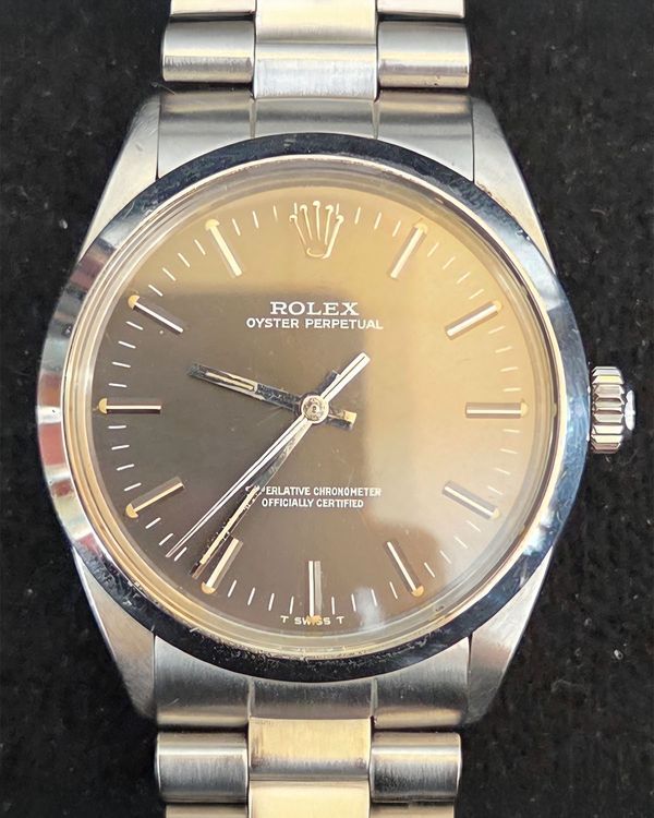 (HOLD) Rolex Oyster Perpetual 34MM Black Dial Oyster Bracelet (1002)