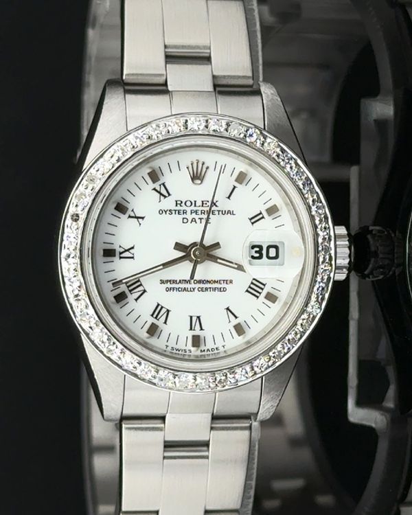 1999 Rolex Oyster Perpetual Lady Date 26MM White Dial Steel Bracelet (69160)